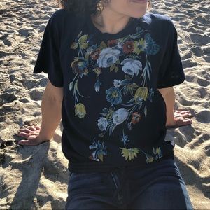 Navy Anthropologie tee